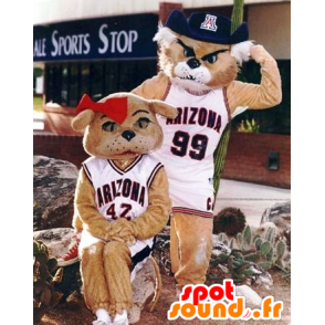 2 mascotes tigre: masculino e feminino - MASFR21023 - Tiger Mascotes