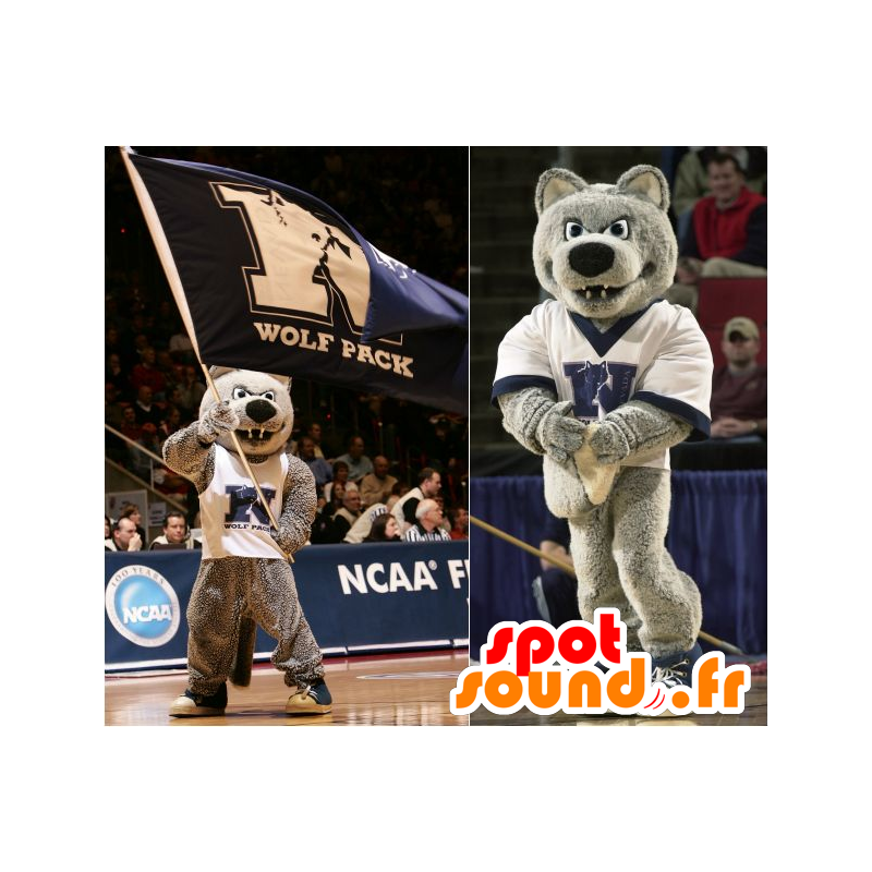 Mascot lobo cinzento, o feroz - MASFR21044 - lobo Mascotes Mascot lobo cinzento, o feroz - MASFR21044 - lobo Mascotes