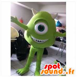 Maskottchenkostüm Mike Wazowski, berühmte Figur aus Monstres & Cie - Monstermaskottchen - MASFR21046 - SpotSound.fr