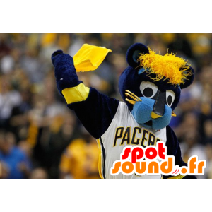 Mascotte de tigre bleu et jaune - MASFR21049 - Mascottes Tigre