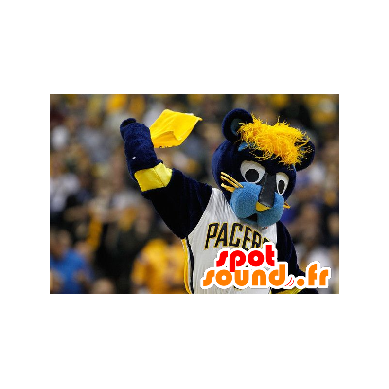 Blue and yellow tiger mascot - MASFR21049 - Tiger mascots Blue and yellow tiger mascot - MASFR21049 - Tiger mascots