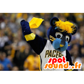 Mascotte de tigre bleu et jaune - MASFR21049 - Mascottes Tigre