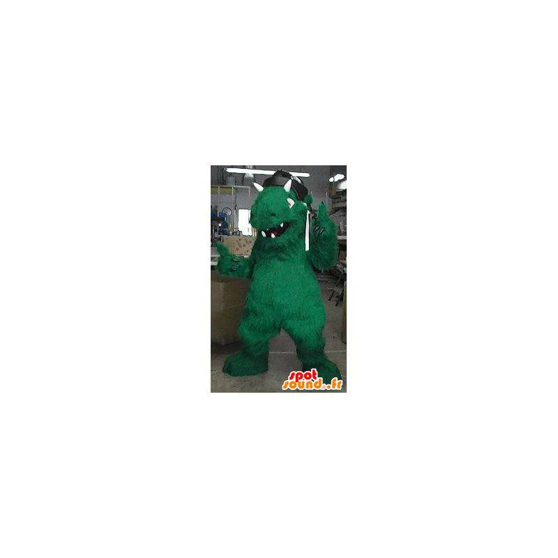 Monster maskot, grøn dinosaur - Spotsound maskot kostume