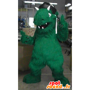 Monster maskot, grön dinosaurie - Spotsound maskot