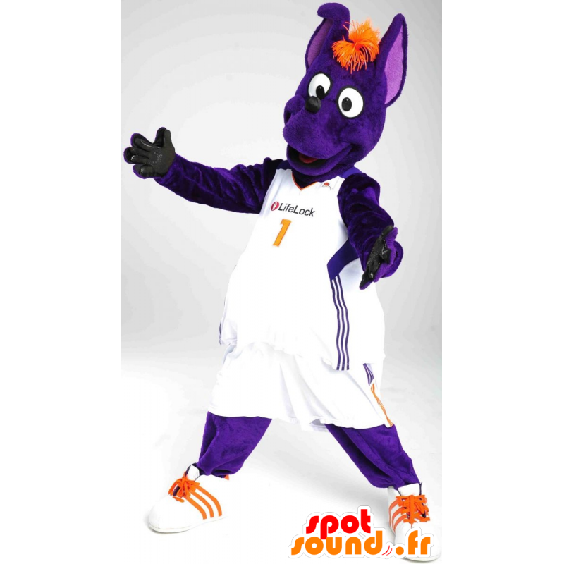 Mascote do cão, canguru roxo - MASFR21060 - mascotes canguru Mascote do cão, canguru roxo - MASFR21060 - mascotes canguru