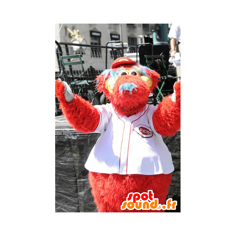 Mascot Big Red Dog hairy all - MASFR21063 - Dog mascots