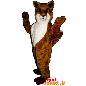 Mascotte de renard orange et blanc - MASFR21069 - Mascottes Renard