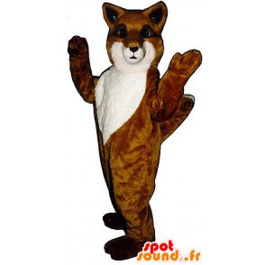 Orange and white fox mascot - MASFR21069 - Mascots Fox
