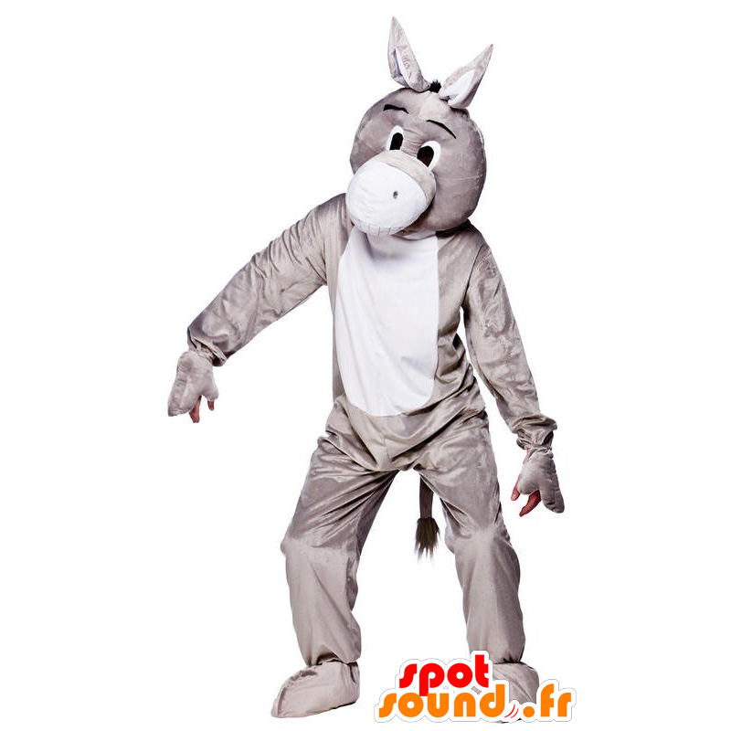 Grijze en witte ezel mascotte - MASFR21074 - vee