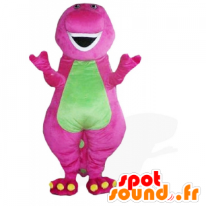 Roze en groene draak mascotte - MASFR21075 - Dragon Mascot