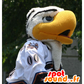 Mooie witte en gele mascotte eagle - MASFR21076 - Mascot vogels