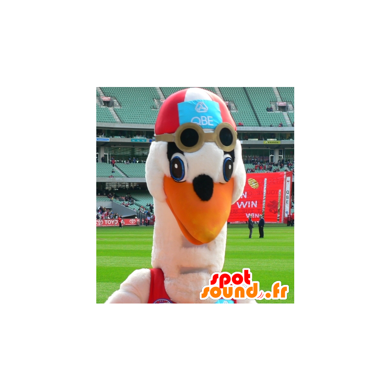 Mascot swimsuit stork - MASFR21078 - Mascot of birds
