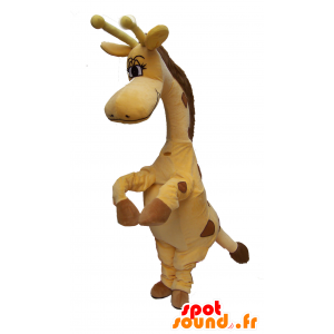 Mascotte de girafe jaune et marron - MASFR21079 - Mascottes de Girafe