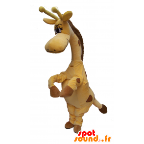 Amarelo e castanho mascote girafa - MASFR21079 - mascotes Giraffe