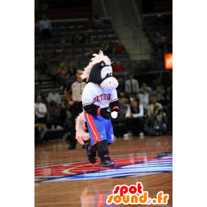 Mascota del caballo, negro y potro blanco - MASFR21080 - Caballo de mascotas