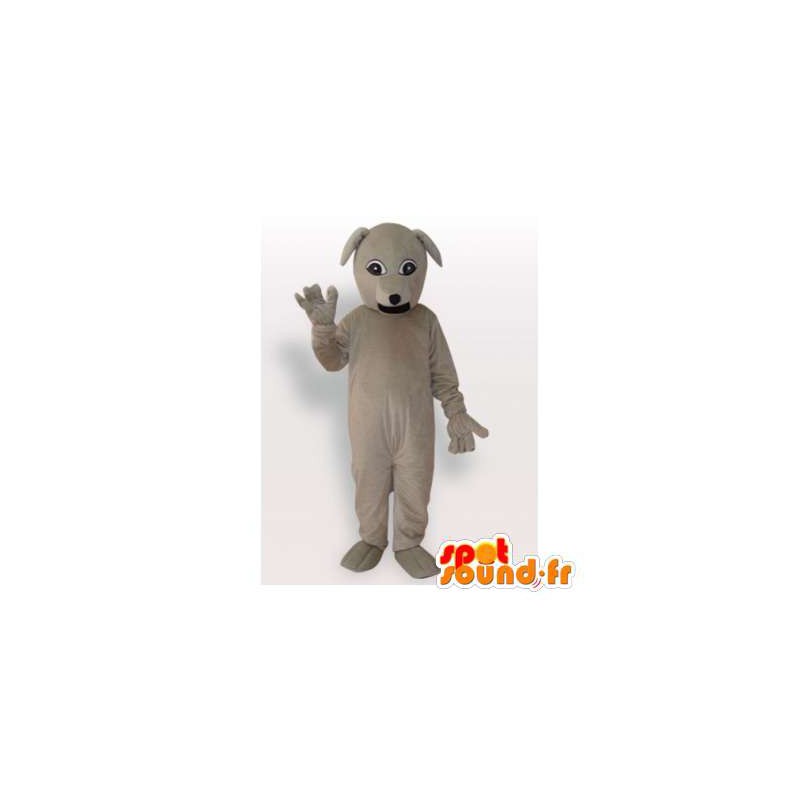 Šedý pes maskot. Gray Dog Costume - MASFR006446 - psí Maskoti