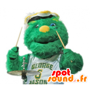 Mascota del monstruo verde toda peluda - MASFR21085 - Mascotas de los monstruos