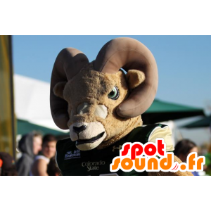 Kozí maskot béžová a hnědá - MASFR21089 - zvířecí Maskoti