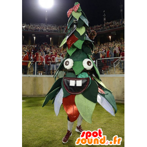 Christmas tree mascot, green and red - MASFR21091 - Christmas mascots