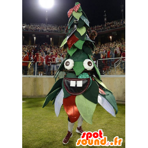 クリスマスツリーのマスコット、緑と赤-MASFR21091-クリスマスマスコット