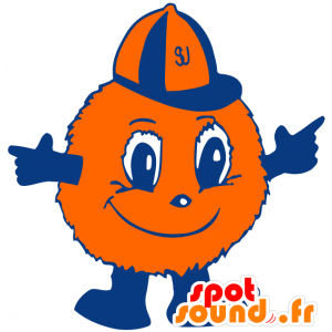Mascot pelota naranja de piel, bola - MASFR21096 - Mascotas de objetos