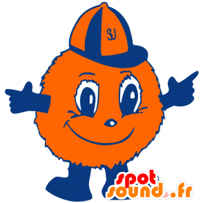 Maskot oranžový fur ball, koule - MASFR21096 - Maskoti objekty