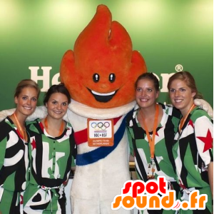 Orange flame Olympic mascot - MASFR21097 - Mascots of objects