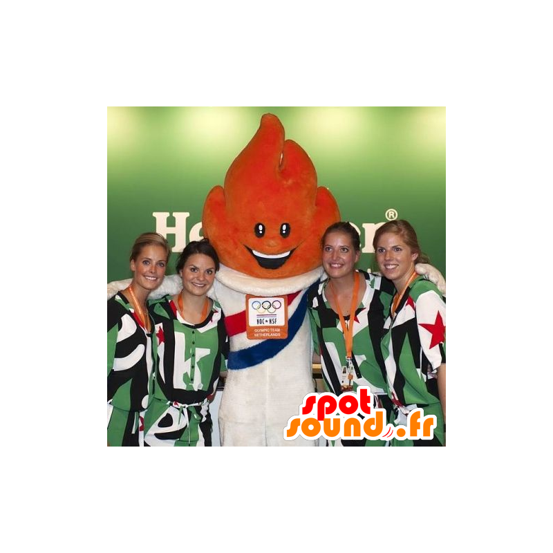 Orange flame Olympic mascot - MASFR21097 - Mascots of objects Orange flame Olympic mascot - MASFR21097 - Mascots of objects