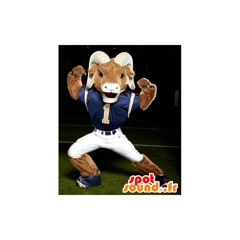 Hnědé a bílé ram maskot - MASFR21100 - maskot Bull Hnědé a bílé ram maskot - MASFR21100 - maskot Bull