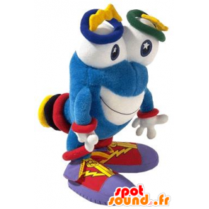 Mascotte de bonhomme bleu, avec de grands yeux - MASFR21104 - Mascottes non-classées