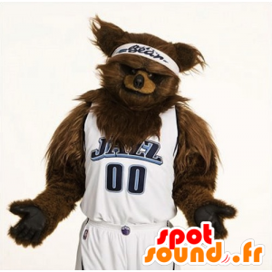 Mascot ursos castanhos, todos cabeludo - MASFR21106 - mascote do urso
