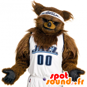 Mascot brown bears, all hairy - MASFR21106 - Bear mascot