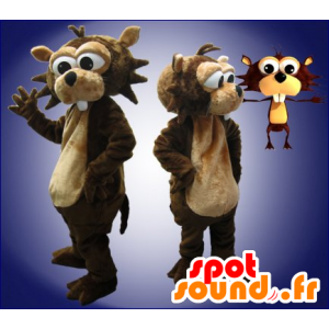 Brown e mascote castor bege - MASFR21121 - Beaver Mascot