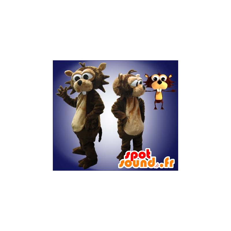 Bruin en beige bever mascotte - MASFR21121 - Beaver Mascot