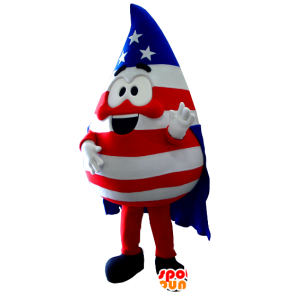Mascot druppelvorm, de kleuren van de Verenigde Staten - MASFR21122 - Niet-ingedeelde Mascottes