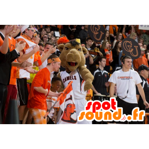 Brown camel mascot in sportswear - MASFR21124 - Sports mascot