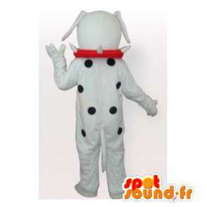 Bianco bulldog mascotte. Bulldog costume - MASFR006449 - Mascotte cane