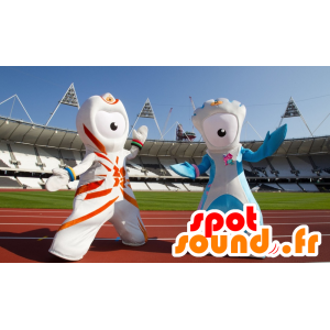 2 alien mascottes voor de Olympische Spelen van 2012 - MASFR21140 - mascottes monsters