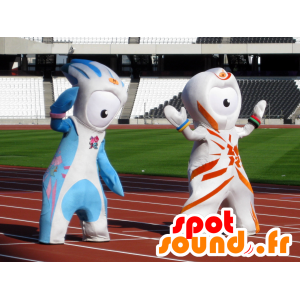 2 alien mascots of the 2012 Olympics - MASFR21140 - Monsters mascots