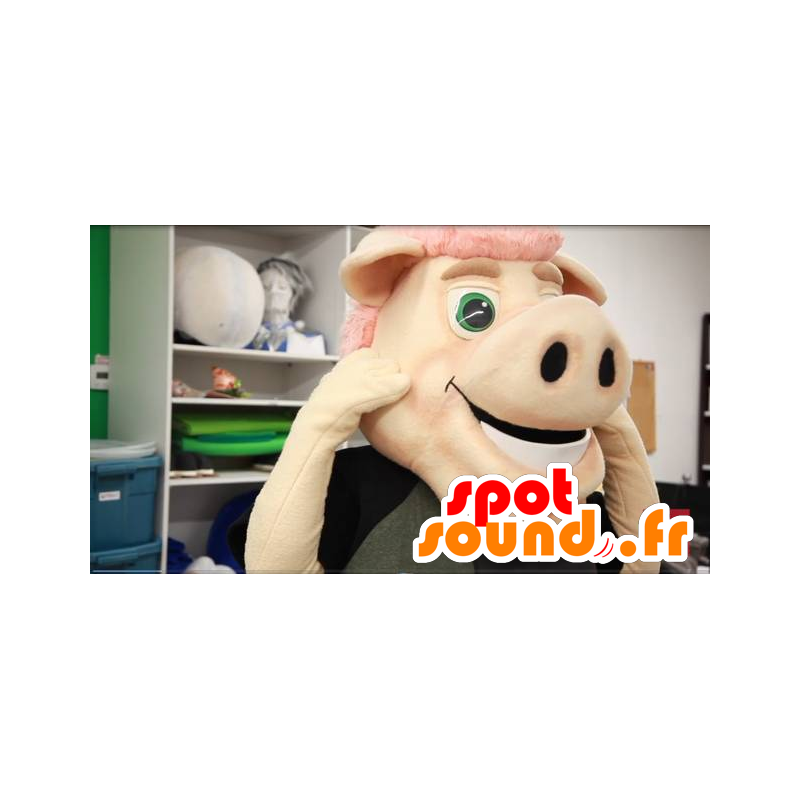 Pink pig mascot - MASFR21142 - Mascots pig Pink pig mascot - MASFR21142 - Mascots pig