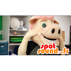 Pink pig mascot - MASFR21142 - Mascots pig