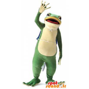 Maskot vakker grønn frosk, veldig realistisk - MASFR21149 - Frog Mascot