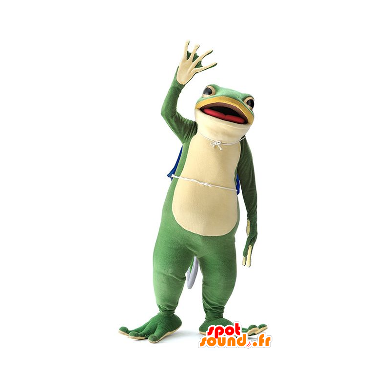 Mascot beautiful green frog, very realistic - MASFR21149 - Mascots frog