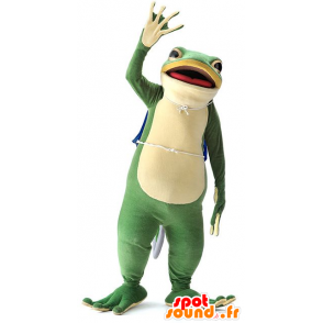 Mascot beautiful green frog, very realistic - MASFR21149 - Mascots frog