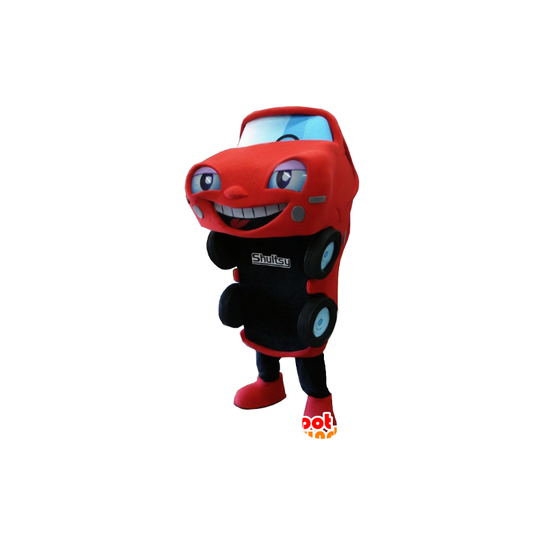 Röd och svart bilmaskot - Spotsound maskot