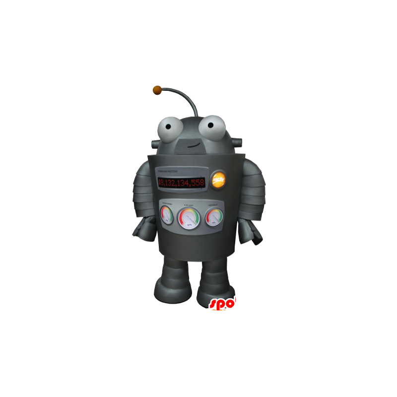 Mascot gray robot, very funny - MASFR21152 - Mascots of Robots