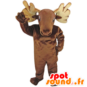 Maskot av älg, ren, brun karibou - Spotsound maskot
