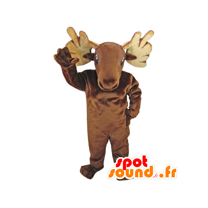 Mascot άλκη, τάρανδοι, καριμπού καφέ - MASFR21153 - Δάσος Ζώα
