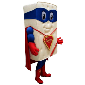 Στρώμα Giant μασκότ ντυμένος ως superhero - MASFR21160 - superhero μασκότ