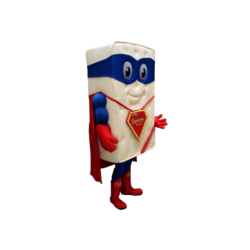 Mattress Giant mascot dressed as superhero - MASFR21160 - Superhero mascot